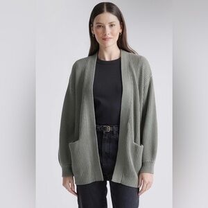 100% Organic Cotton Oversized Cardigan by Quince